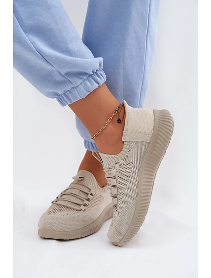 Materiálové model 22130421 Sportovní Boty Dámské Béžové Olive - Boto