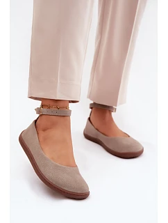 Baleríny Barefoot z přírodního semiše Zazoo 020 Cappuccino