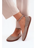 Baleríny Barefoot z přírodního semiše Zazoo 020 Cappuccino