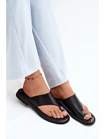 Kožené dámské žabky Vinceza 62307 Černé