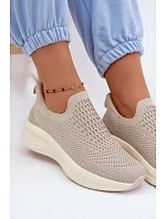 Dámské nazouvací tenisky Kobbo 102424 Béžové