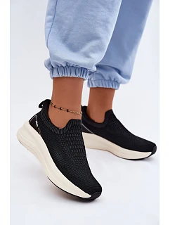 Dámské nazouvací tenisky Materiálové Kobbo 102424 Černé