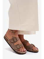 Dámské pantofle s podrážkou Khaki model 22140705 - Boto