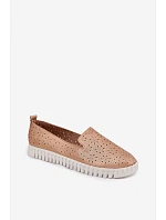 Dámské perforované nazouvací polobotky Salty