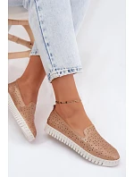 Dámské perforované nazouvací polobotky Salty