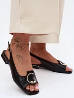 Dámské sandály na nízkém podpatku s ozdobou Černé Glima