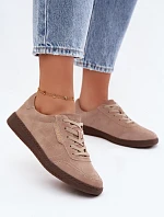 Dámske semišové kožené tenisky Vinceza 79635 beige