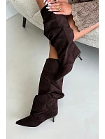 kozačky Heel semišové hnědé model 22313611 - Boto