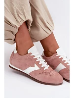 Tenisky z přírodního semiše model 22356012 Růžové - Zazoo