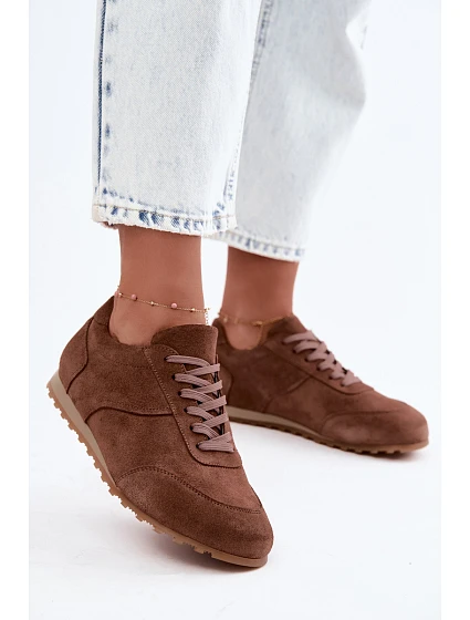 Barefoot tenisky z přírodního semiše Zazoo N1422 hnědé