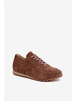 Barefoot tenisky z přírodního semiše Zazoo N1422 hnědé