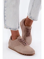 Dámské béžové barefoot boty z přírodní semiš Zazoo N1422