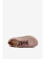 Dámské béžové barefoot boty z přírodní semiš Zazoo N1422