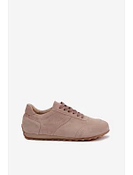 Dámské béžové barefoot boty z přírodní semiš Zazoo N1422