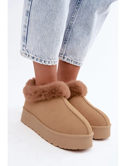 Pánské zimní boty na platformě s kožešinou Big Star model 22391253 Béžové - Big Star Shoes Pánské zimní boty na platformě s kožešinou Big Star model 22391253 Béžové - Big Star Shoes