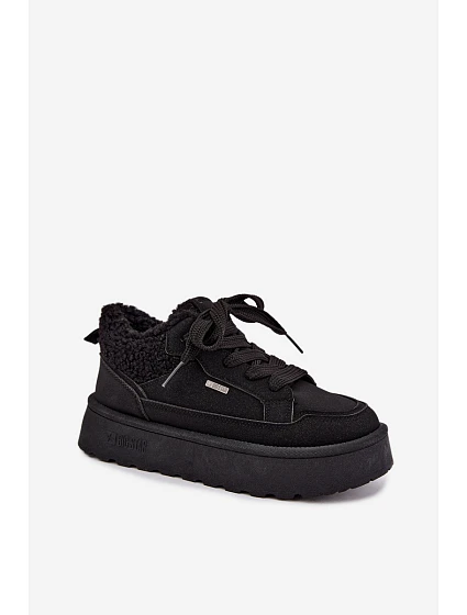 Dámské sněhule na platformě s kožešinou typu Big Star Černé model 22391302 - Big Star Shoes