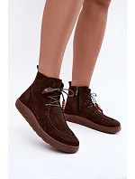 Dámské barefoot kotníkové boty z nubukové kůže s korálky Zazoo 30078 hnědé Dámské barefoot kotníkové boty z nubukové kůže s korálky Zazoo 30078 hnědé