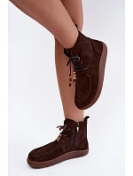 Dámské barefoot kotníkové boty z nubukové kůže s korálky Zazoo 30078 hnědé Dámské barefoot kotníkové boty z nubukové kůže s korálky Zazoo 30078 hnědé
