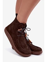 Dámské barefoot kotníkové boty z nubukové kůže s korálky Zazoo 30078 hnědé Dámské barefoot kotníkové boty z nubukové kůže s korálky Zazoo 30078 hnědé