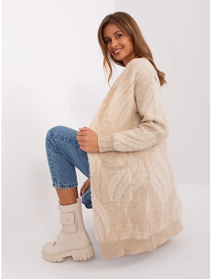Sweter AT SW model 22541890 jasny beżowy - FPrice Sweter AT SW model 22541890 jasny beżowy - FPrice