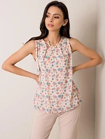 Dámsky top D50039F11004A svetlo béžový