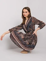 Šaty DHJ SK 10201.93P čierna a béžová