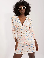 Šaty DHJ SK 17311.87 svetlo béžové