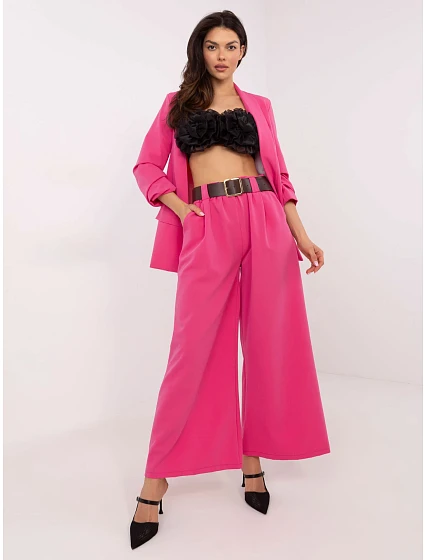 Spodnie DHJ SP  ciemny różowy model 20831809 - FPrice