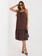 Šaty IR SK 6816.16P tmavohnedé