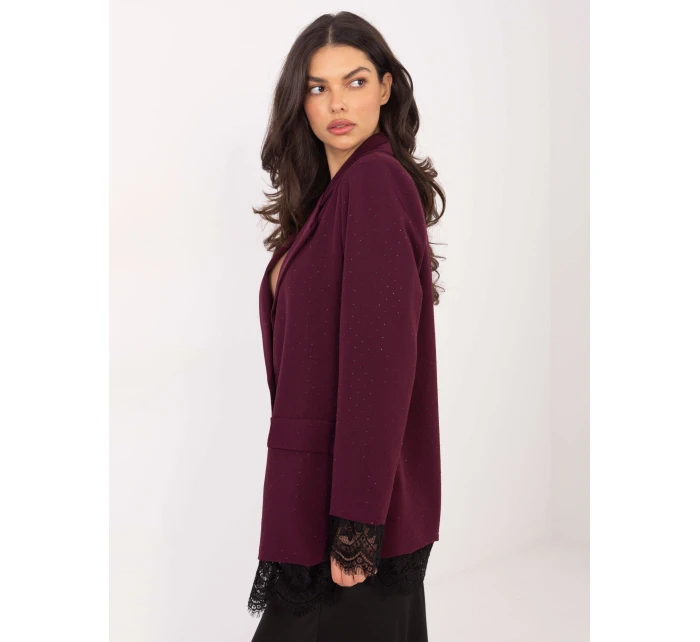 Marynarka IT MA ciemny czerwony model 21818957 - FPrice Marynarka IT MA ciemny czerwony model 21818957 - FPrice