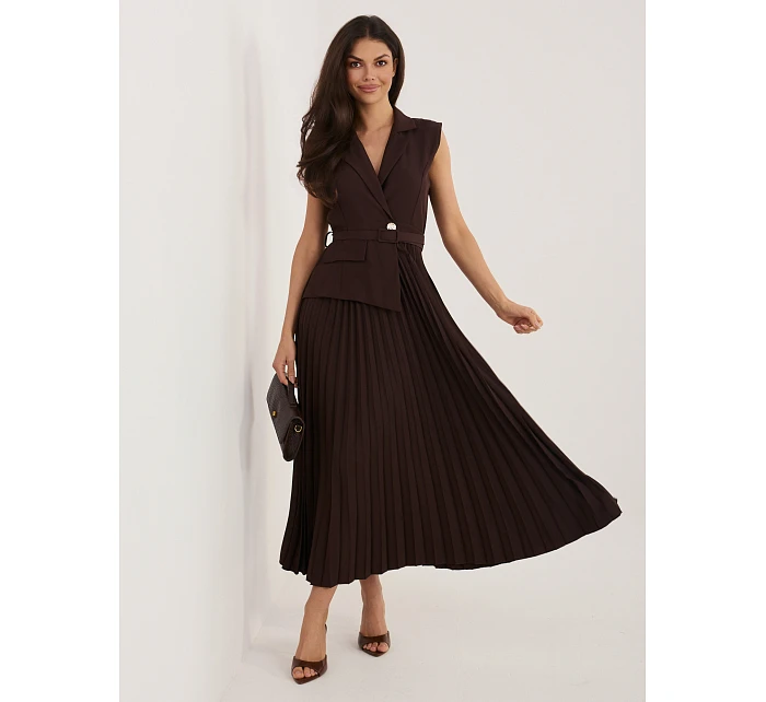 Šaty IT SK 21558.03 tmavě hnědé Šaty IT SK 21558.03 tmavě hnědé