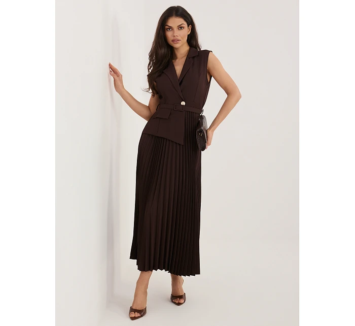 Šaty IT SK 21558.03 tmavě hnědé Šaty IT SK 21558.03 tmavě hnědé