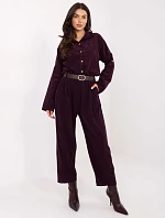 IT nohavice SP 258009.83 tmavo fialové