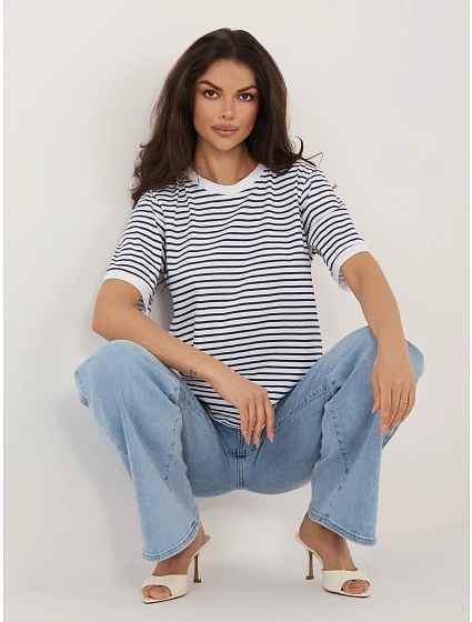 IT tričko TS 20881.85 tmavomodré a biele IT tričko TS 20881.85 tmavomodré a biele