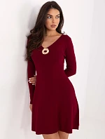 PM SK šaty DF61033.58 burgundy