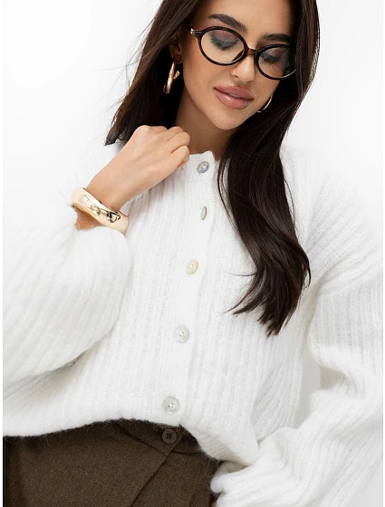 Sweter PM SW model 22334097 ecru - FPrice Sweter PM SW model 22334097 ecru - FPrice
