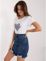 T shirt RV TS 9667.19 biało granatowy