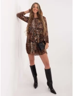 Šaty WN SK hnědá model 16327859 - FPrice Šaty WN SK hnědá model 16327859 - FPrice