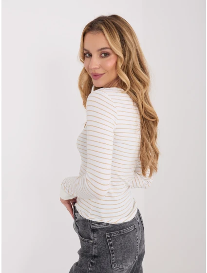 Blúzka WT BZ A1271.49 biela a béžová Blúzka WT BZ A1271.49 biela a béžová