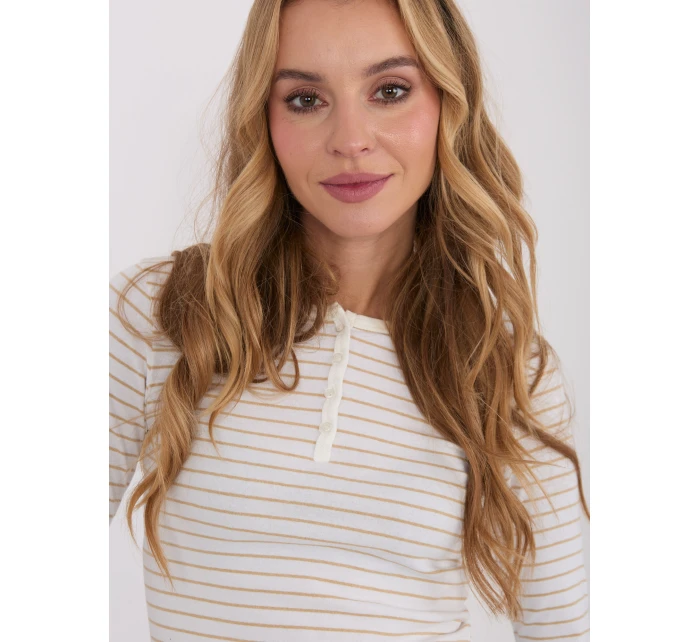 Blúzka WT BZ A1271.49 biela a béžová Blúzka WT BZ A1271.49 biela a béžová