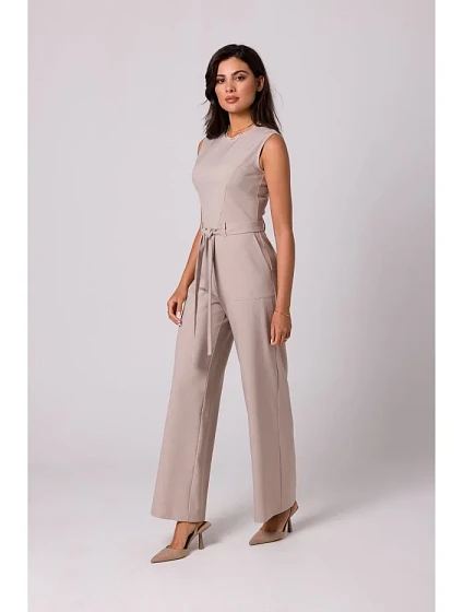 model 18407129 Kombinéza bez rukávů s kapsami béžová - BeWear