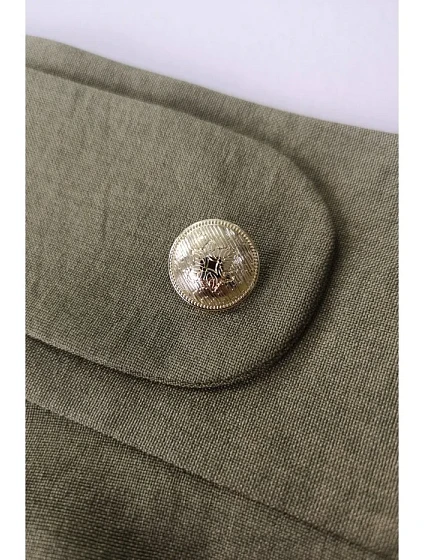 model 18407333 Sukně s vysokým pasem olivová - BeWear