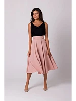 B265 Sukňa s vysokým pásom - ružová