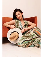 B283 Maxi šaty s potlačou - model 4