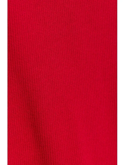 model 20515120 Zavinovací šaty z žebrovaného úpletu červené - Moe