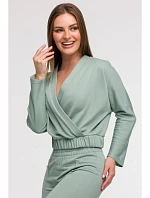 B292 Zavinovacie tričko - mentolové