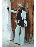 M875 Široké nohavice - mätové