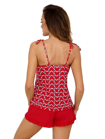Pyžamo Love 1/2 Červená - Donna