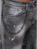 Šedé pánske džínsové nohavice Dstreet UX3644