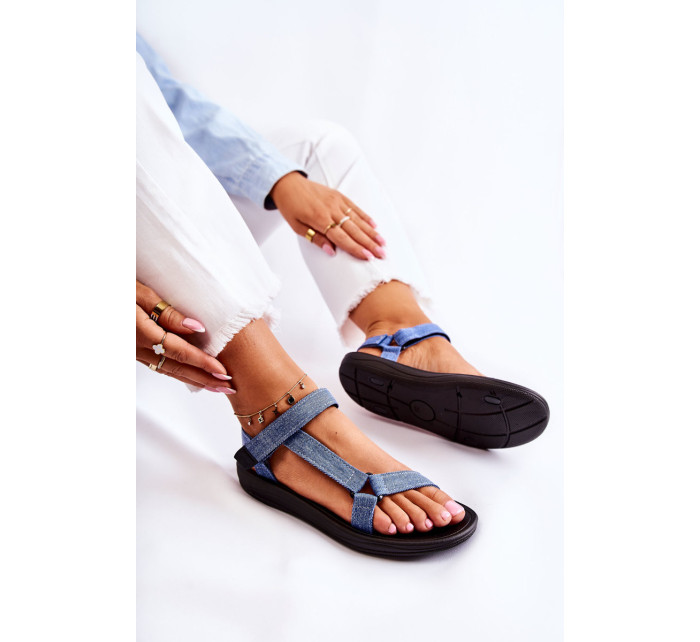 Klasické dámske sandále na suchý zips Blue Kalla